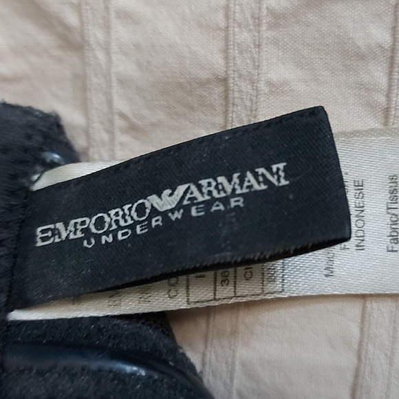 Emporio Armani Pushup Bra/ Designer/ Sz 34B/ Pushup/ Padded/Black - Picture 5 of 6